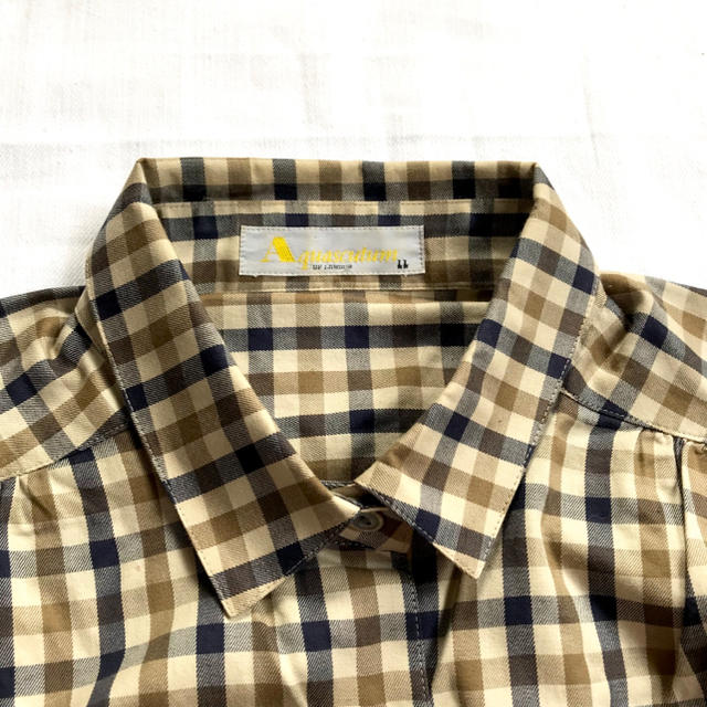 vintage 90s イングランド製 aquascutum チェックシャツ