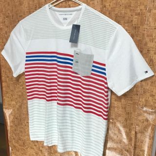 トミーヒルフィガー(TOMMY HILFIGER)の新品 トミー フィルフィガー 星条旗 ボーダー ポケT XXL ビッグ(Tシャツ/カットソー(半袖/袖なし))