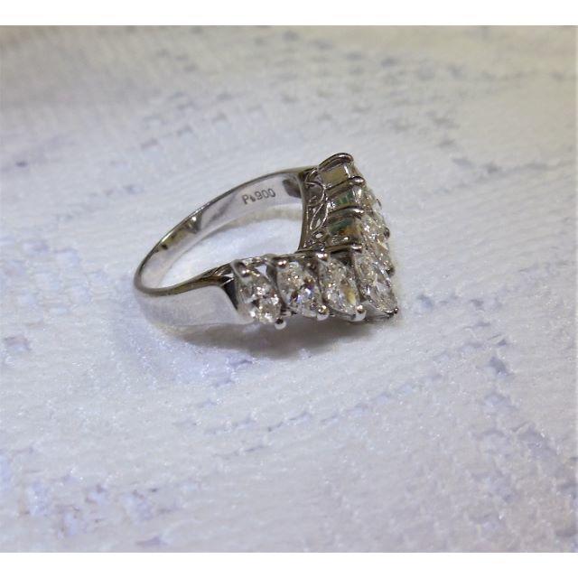 PT900 　1.00ct ダイヤモンド V字リング レディースのアクセサリー(リング(指輪))の商品写真