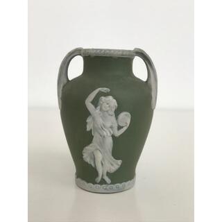 花瓶　ウェッジウッドスタイル【アンティーク】陶器 (256)(花瓶)