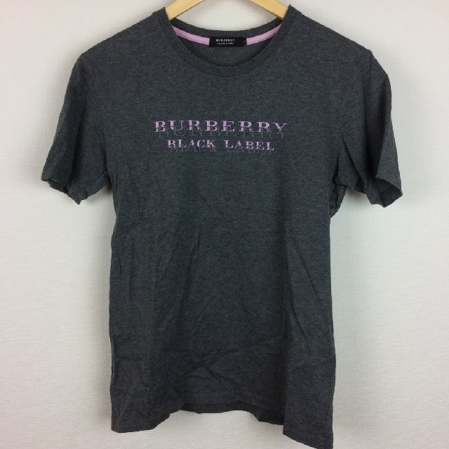 BURBERRY BLACK LABEL(バーバリーブラックレーベル)の美品 BURBERRY BLACK LABEL 半袖Tシャツ チャコールグレー メンズのトップス(Tシャツ/カットソー(半袖/袖なし))の商品写真