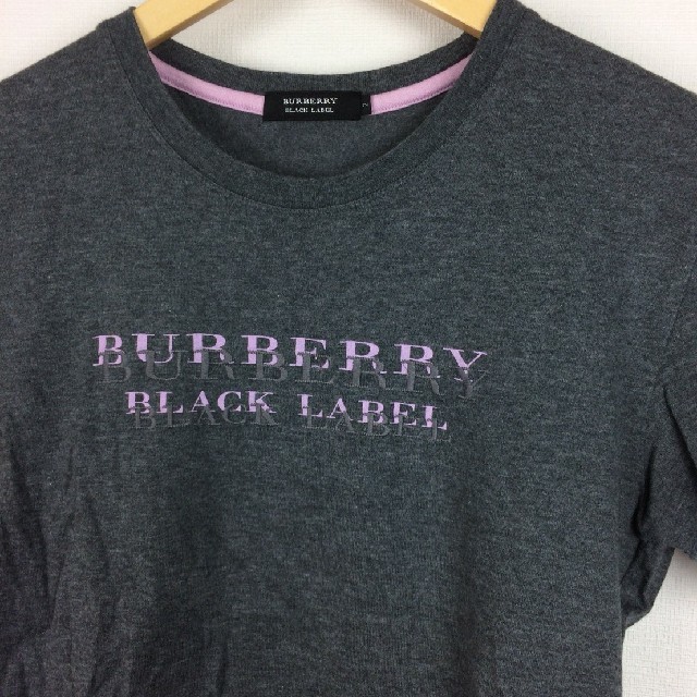 BURBERRY BLACK LABEL(バーバリーブラックレーベル)の美品 BURBERRY BLACK LABEL 半袖Tシャツ チャコールグレー メンズのトップス(Tシャツ/カットソー(半袖/袖なし))の商品写真