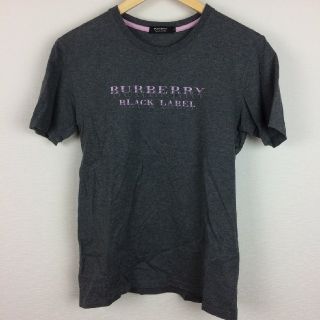 バーバリーブラックレーベル(BURBERRY BLACK LABEL)の美品 BURBERRY BLACK LABEL 半袖Tシャツ チャコールグレー(Tシャツ/カットソー(半袖/袖なし))