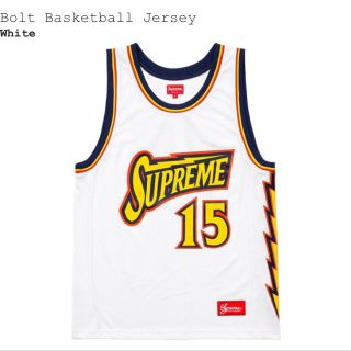 シュプリーム(Supreme)のsupreme bolt basketball jersey 白 XL(タンクトップ)