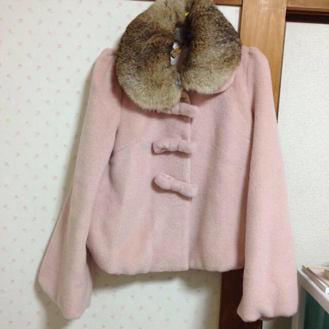 allamanda(アラマンダ)のallamandaピンクコート レディースのジャケット/アウター(ピーコート)の商品写真