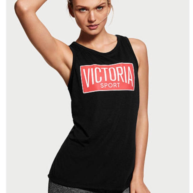 Victoria's Secret(ヴィクトリアズシークレット)のヴィクトリアシークレット♡タンクトップ黒XS♡新品6/16発送 レディースのトップス(タンクトップ)の商品写真