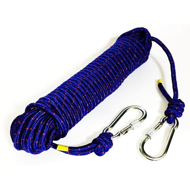 新品 多機能 クライミング ロープ 太さ 8mm 長さ 20m ブルーの通販 by マッサ's shop｜ラクマ