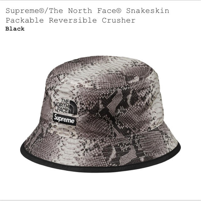 18ss Supreme×The North Face hat 黒 L/XLメンズ