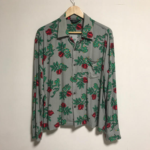 UNUSED 柄シャツ ROSE PATTERN SHIRT 安心してご注文ください メンズ
