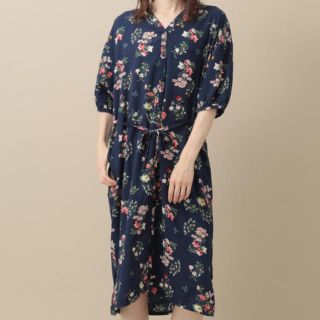 ショコラフィネローブ(chocol raffine robe)のmikono's様専用(｡•ㅅ•｡)花柄７分袖ワンピース(ひざ丈ワンピース)