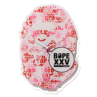 アベイシングエイプ(A BATHING APE)のBAPE XXV APE HEAD WALL CLOCK PINGピンク エイプ(掛時計/柱時計)