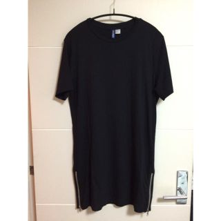 エイチアンドエム(H&M)のH&M サイドジップ ロング丈Tシャツ 3色セット Mサイズ(Tシャツ/カットソー(半袖/袖なし))