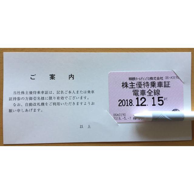 最新☆相鉄（相模原鉄道）株主優待電車全線定期券(男子名義） - 鉄道乗車券