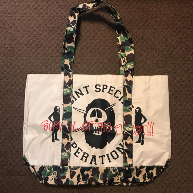 A BATHING APE(アベイシングエイプ)の《新品 未使用》APE stussy コラボ トートバッグ メンズのバッグ(トートバッグ)の商品写真