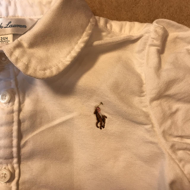 Ralph Lauren(ラルフローレン)のラルフローレン 90 パフスリーブシャツ キッズ/ベビー/マタニティのキッズ服女の子用(90cm~)(ブラウス)の商品写真