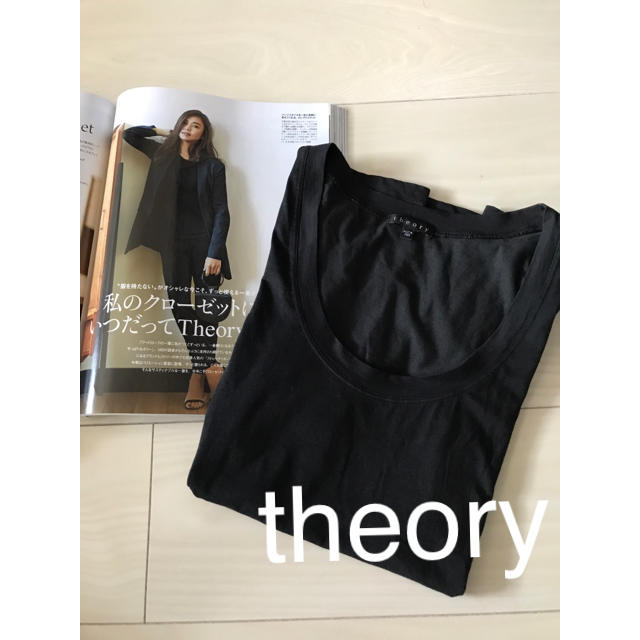 theory(セオリー)の★theory 定番Uネック半袖カットソーTシャツ【ブラック】 レディースのトップス(Tシャツ(半袖/袖なし))の商品写真