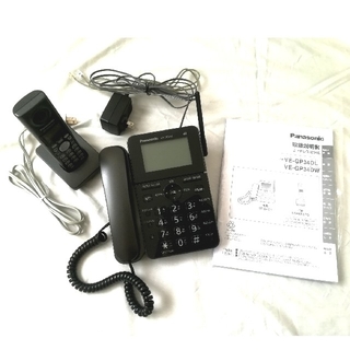 パナソニック(Panasonic)のPanasonicコードレス電話機 VE-GP34DL-K☆黒ブラック☆ほぼ新品(その他)