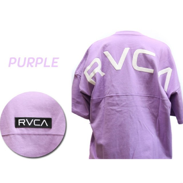 完売　希少ARCH RVCA LOGO 
ルーカ アーチロゴ Tシャツ　パープル