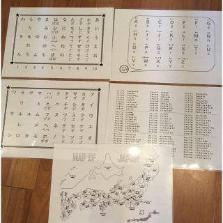 あいうえお表*カタカナ表*ABC表*掛け算表*日本地図(知育玩具)