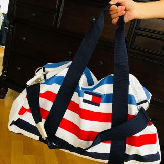 トミーヒルフィガー(TOMMY HILFIGER)のひかる様専用★Tommy Hilfiger人気フラッグロゴボーダーボストンバッグ(ボストンバッグ)