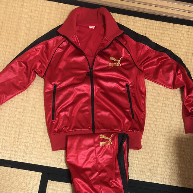 PUMA(プーマ)のすばる様専用！！【光沢あり】プーマ 赤 ジャージ 上下セット メンズのトップス(ジャージ)の商品写真