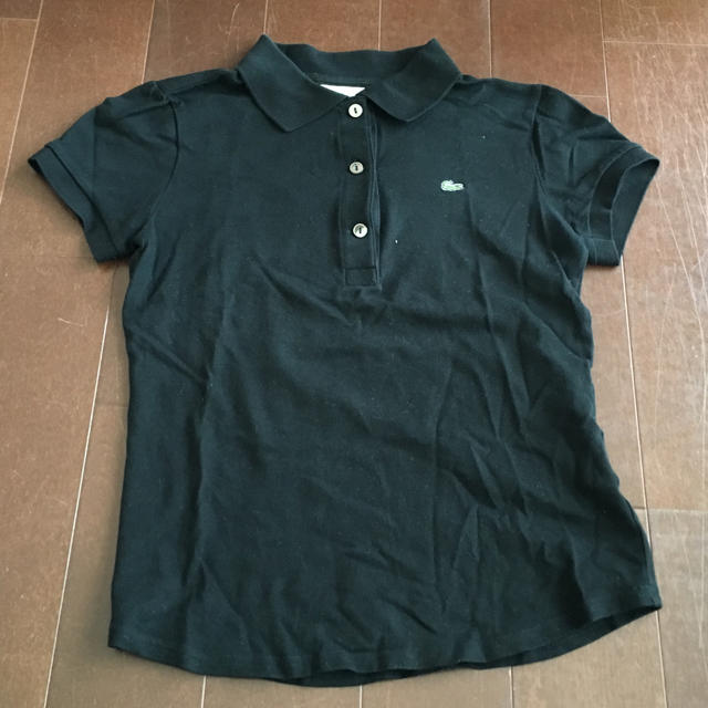 LACOSTE(ラコステ)のLACOSTE ラコステ 黒 半袖ポロシャツ  レディースのトップス(ポロシャツ)の商品写真