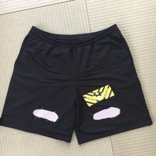 オフホワイト(OFF-WHITE)の週末限定値下げ！off-whiteハーフパンツXLブラック(ショートパンツ)