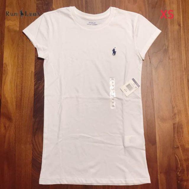 POLO RALPH LAUREN(ポロラルフローレン)のPOLO RALPH LAUREN　ホワイトワンポイントT　Ws（XS）　新品 レディースのトップス(Tシャツ(半袖/袖なし))の商品写真