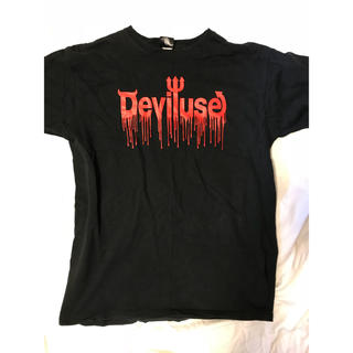 デビルユース(Deviluse)のDevileuse Logo Blood T-shirst Black Red(ミュージシャン)