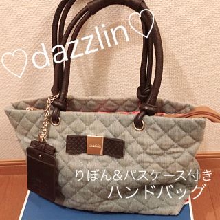 ダズリン(dazzlin)の専用出品！dazzlin♡リボン&パスケース付きデニムハンドバッグ (ハンドバッグ)