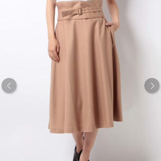 ストロベリーフィールズ(STRAWBERRY-FIELDS)の新品 ストロベリーフィールズ スカート 定価17280円 グレーはラスト1点です(ひざ丈スカート)