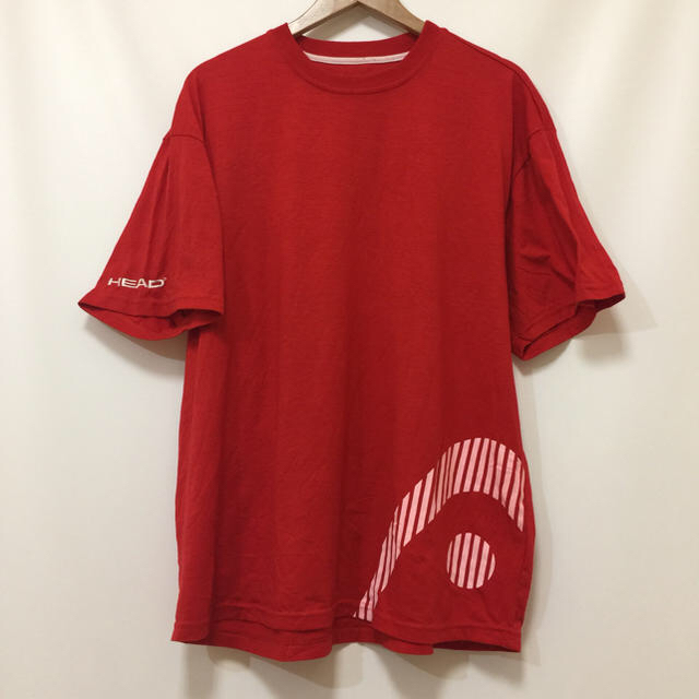 HEAD(ヘッド)のHEADヘッド スポーツウェア Tシャツ プリントT 赤レッド XL US古着 メンズのトップス(Tシャツ/カットソー(半袖/袖なし))の商品写真