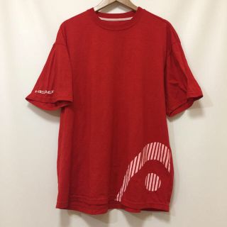 ヘッド(HEAD)のHEADヘッド スポーツウェア Tシャツ プリントT 赤レッド XL US古着(Tシャツ/カットソー(半袖/袖なし))