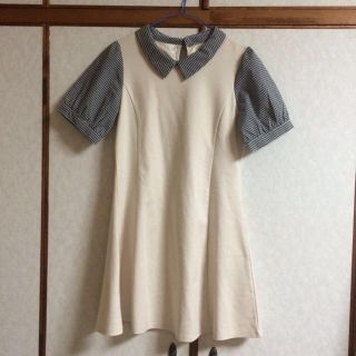 マジェスティックレゴン(MAJESTIC LEGON)のチェック袖ワンピース(ひざ丈ワンピース)