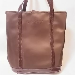 ゲス(GUESS)の名作希少90s！ゲスGUESS高級トートバッグビンテージ茶！再販なし！(トートバッグ)