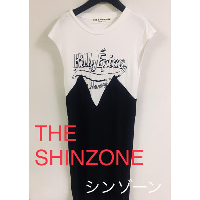 Shinzone(シンゾーン)の【美品】THE SHINZONEシンゾーン ★プリントドッキングワンピ レディースのワンピース(ひざ丈ワンピース)の商品写真