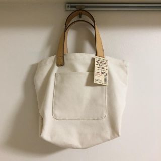 ムジルシリョウヒン(MUJI (無印良品))の新品タグ付 MUJI 無印良品 レザー使いトートバッグ(トートバッグ)