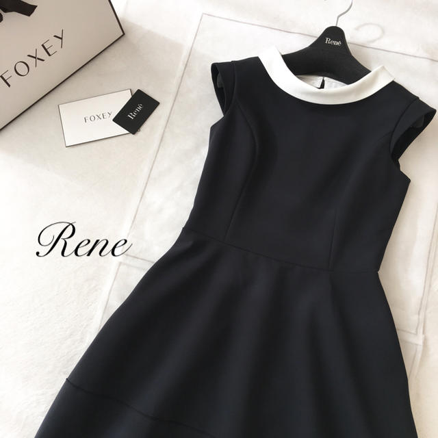 René - 美品♡Rene ルネ 白襟 ワンピース /フォクシーの通販 by mimi's