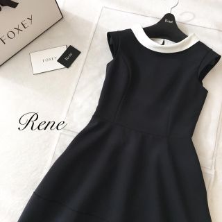 ルネ(René)の美品♡Rene  ルネ 白襟 ワンピース /フォクシー(ひざ丈ワンピース)