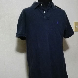 ポロラルフローレン(POLO RALPH LAUREN)のラルフローレンダメージポロシャツM紺(ポロシャツ)