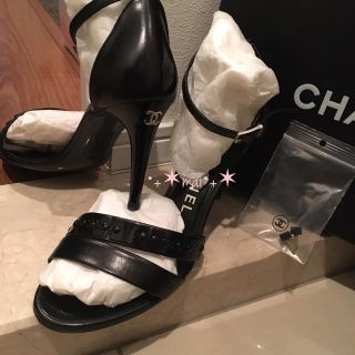 シャネル(CHANEL)の素敵なピンヒール♥超美品 ココマーク アンクルストラップ サンダル(サンダル)