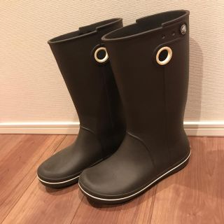 クロックス(crocs)の【中古美品】クロックス長靴W7(レインブーツ/長靴)