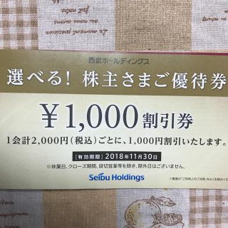 セイブヒャッカテン(西武百貨店)の西武ホールディングス 株主優待(その他)