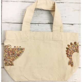 インディアン手刺繍キャンバストート(バッグ)