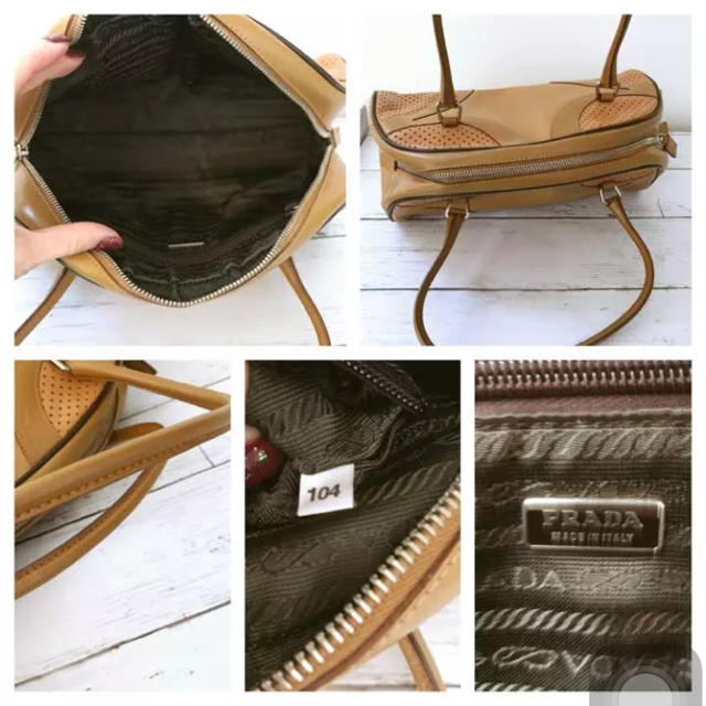 choumahikaさま専用☆プラダレザー ボーリングバッグ 正規品 - 3