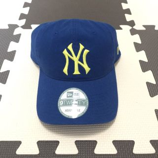 ニューエラー(NEW ERA)のニューエラ ヤンキース ブルー/イエロー アジャスターキャップ(その他)