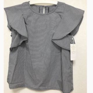 アンドクチュール(And Couture)の【新品】送料込 アンドクチュール ギンガムチェック トップス(カットソー(半袖/袖なし))