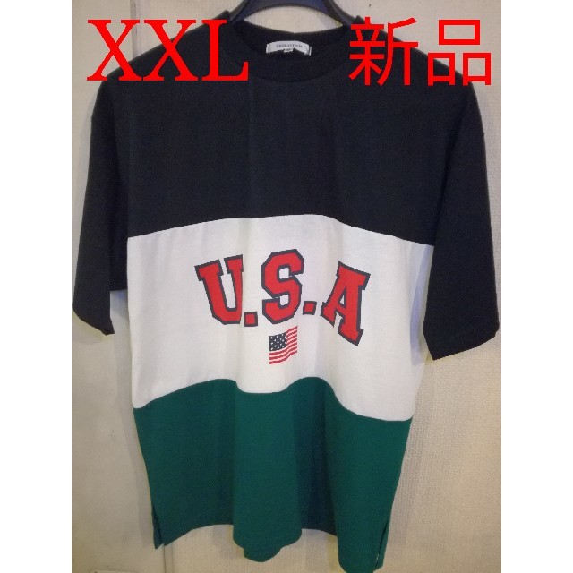 新品 XXL USA Tシャツ　　　ステューシーやシュプリーム等好きな方にも メンズのトップス(Tシャツ/カットソー(半袖/袖なし))の商品写真