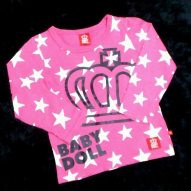 BABYDOLL(ベビードール)のﾍﾞﾋﾞﾄﾞ☆星総柄ロンＴ☆100㌢ レディースのトップス(Tシャツ(長袖/七分))の商品写真