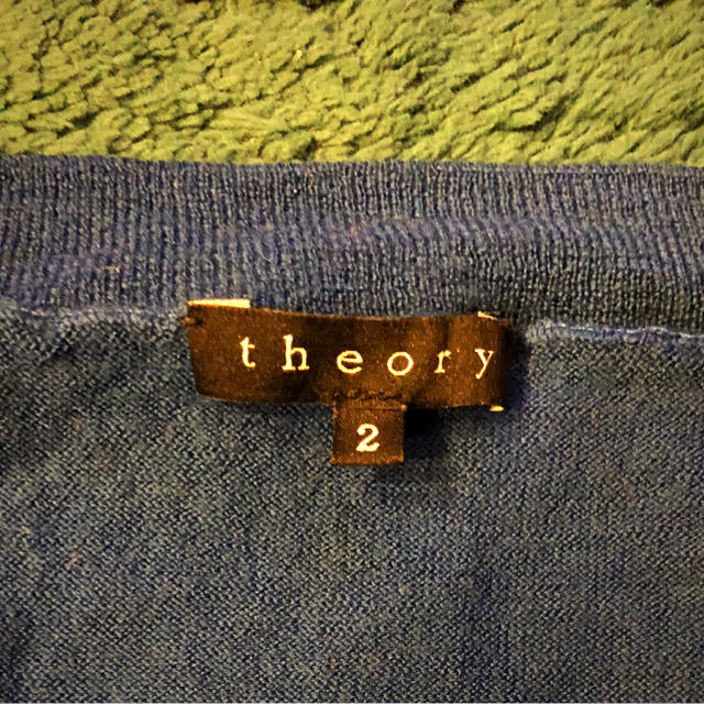 theory(セオリー)のセオリーtheoryサマーウールニットsize2（Sくらい）マリンブルー レディースのトップス(カットソー(半袖/袖なし))の商品写真